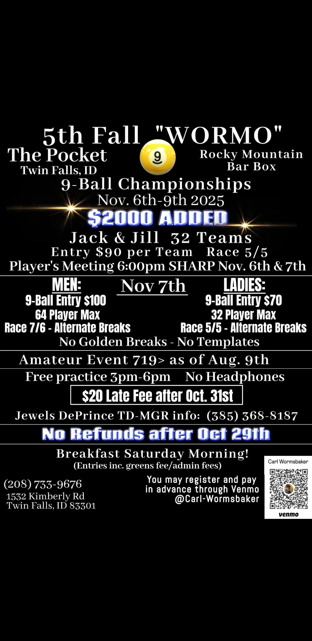 Tournament flyer / rules image